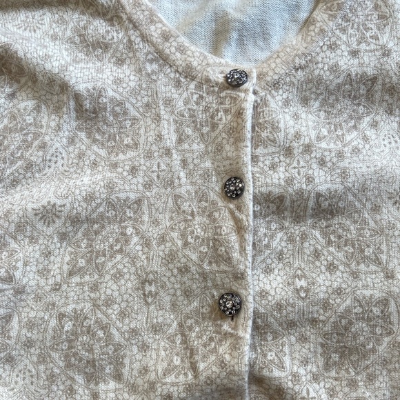 VTG Gap women’s cardigan sweater wool angora blend button rhinestone buttons M - Picture 2 of 5